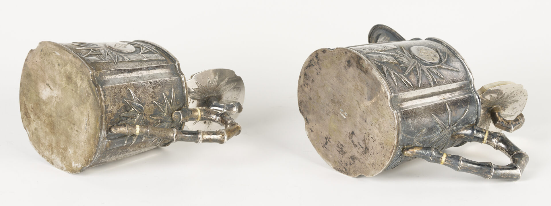 Lot 4: 4-Pc. Chinese Export Sterling Tea Service & Sterling Shakers