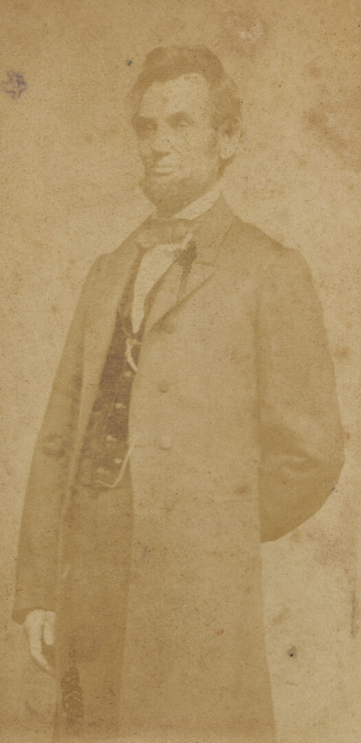 Lot 502: 9 19th Cent. Photos, incl. Brady Lincoln CDV, Akron OH