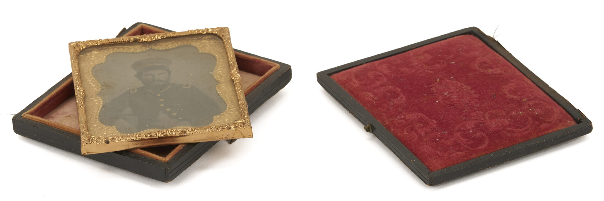 Lot 503: 19th C. Tintype of Officer with Wheel Cap, TN History