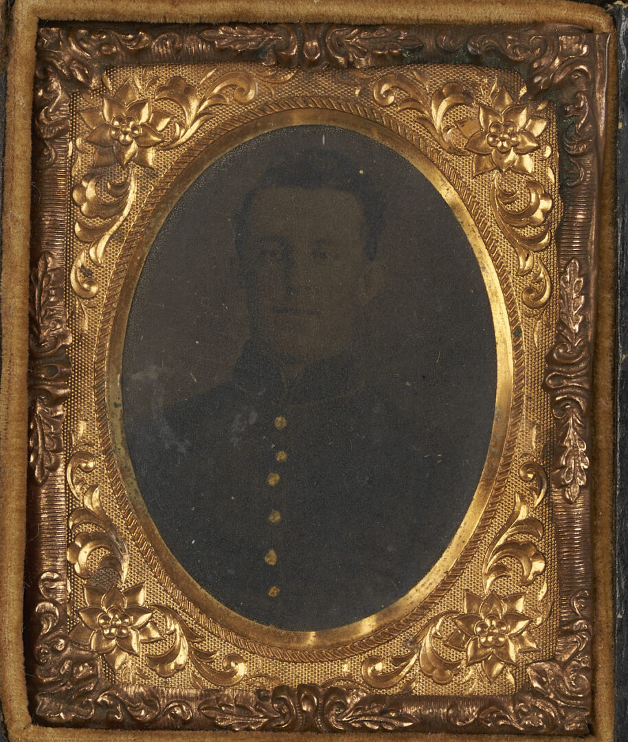 Lot 504: 4 Civil War Soldier Tintypes, Likely Union