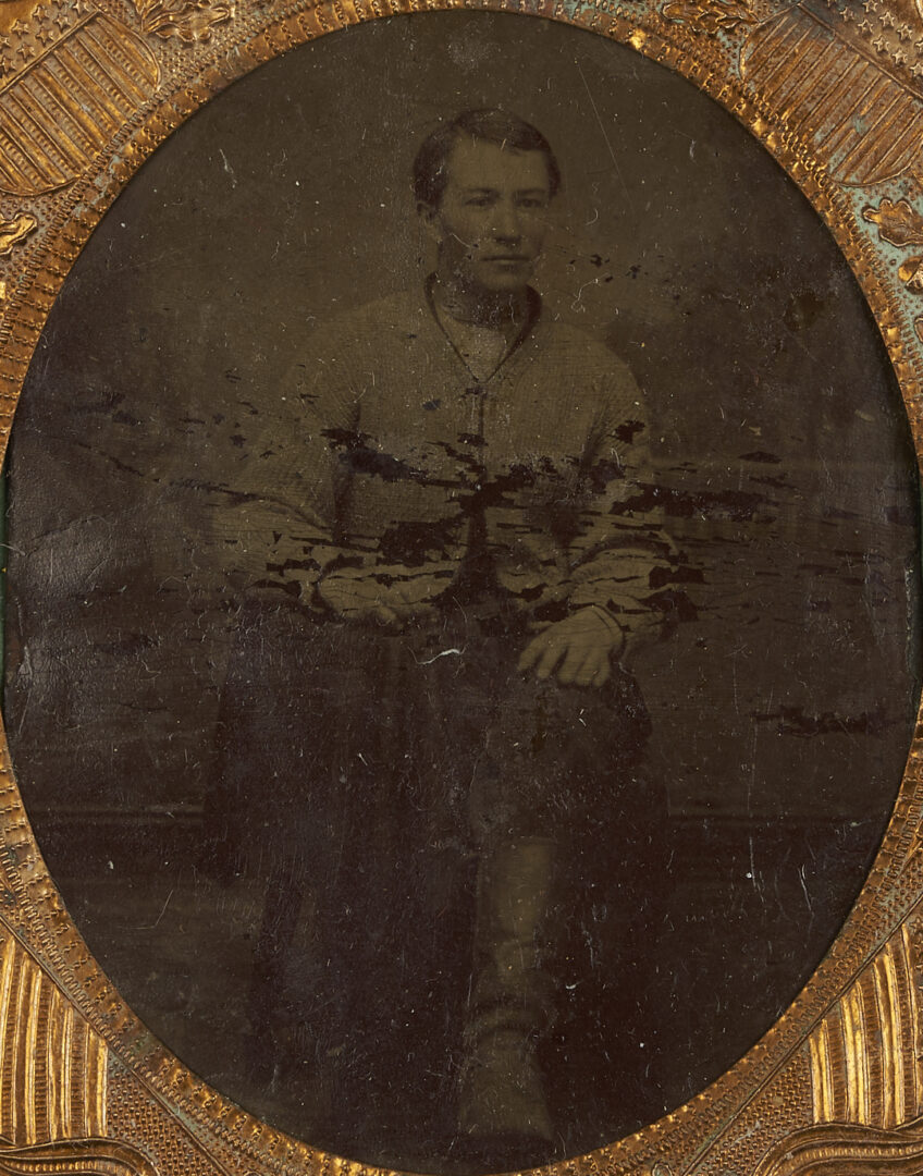 Lot 504: 4 Civil War Soldier Tintypes, Likely Union