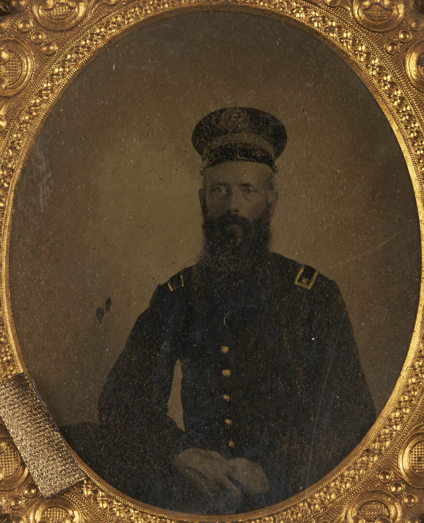 Lot 504: 4 Civil War Soldier Tintypes, Likely Union