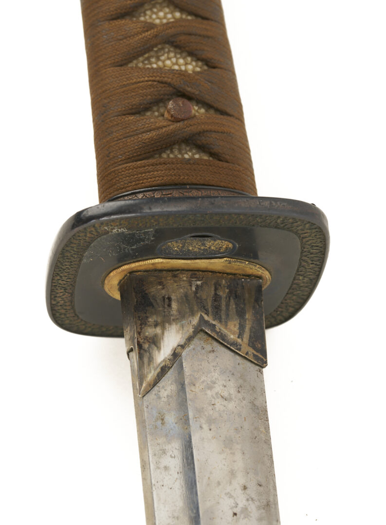 Lot 510: Japanese Longsword in Wooden Lacquer Scabbard