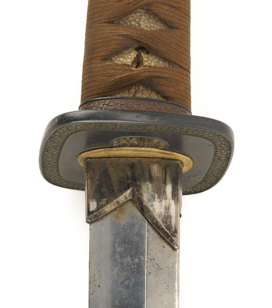 Lot 510: Japanese Longsword in Wooden Lacquer Scabbard