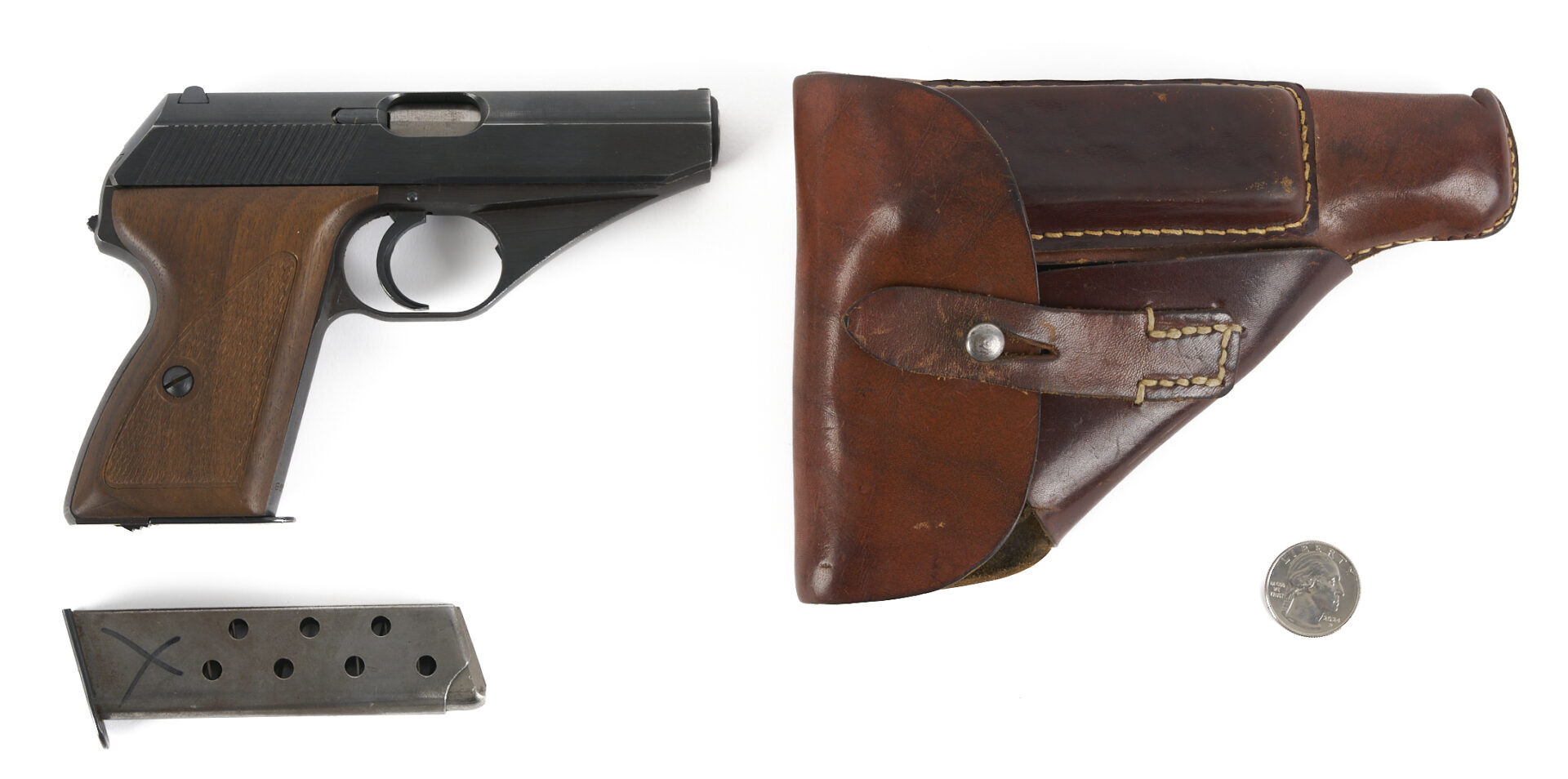 Lot 511: WW2 German Mauser 7.65 HSc; w/ Holster