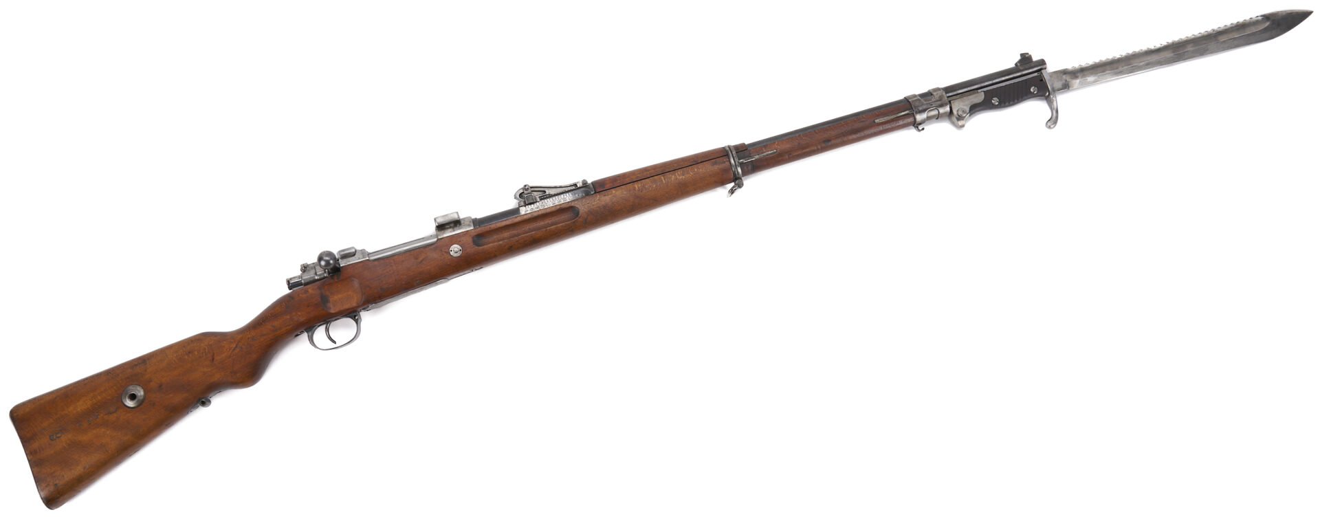 Lot 513: German Gewehr 98 Bolt Action Sniper Mauser w/ Bayonet