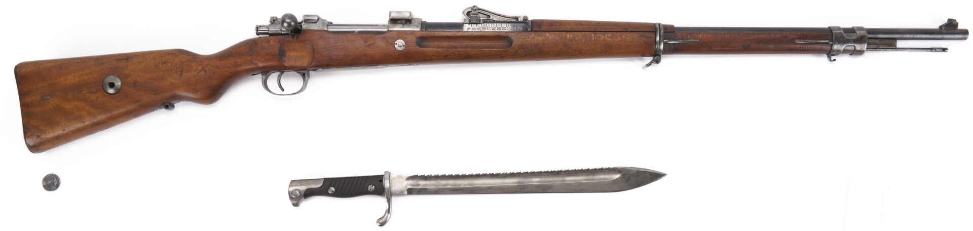 Lot 513: German Gewehr 98 Bolt Action Sniper Mauser w/ Bayonet
