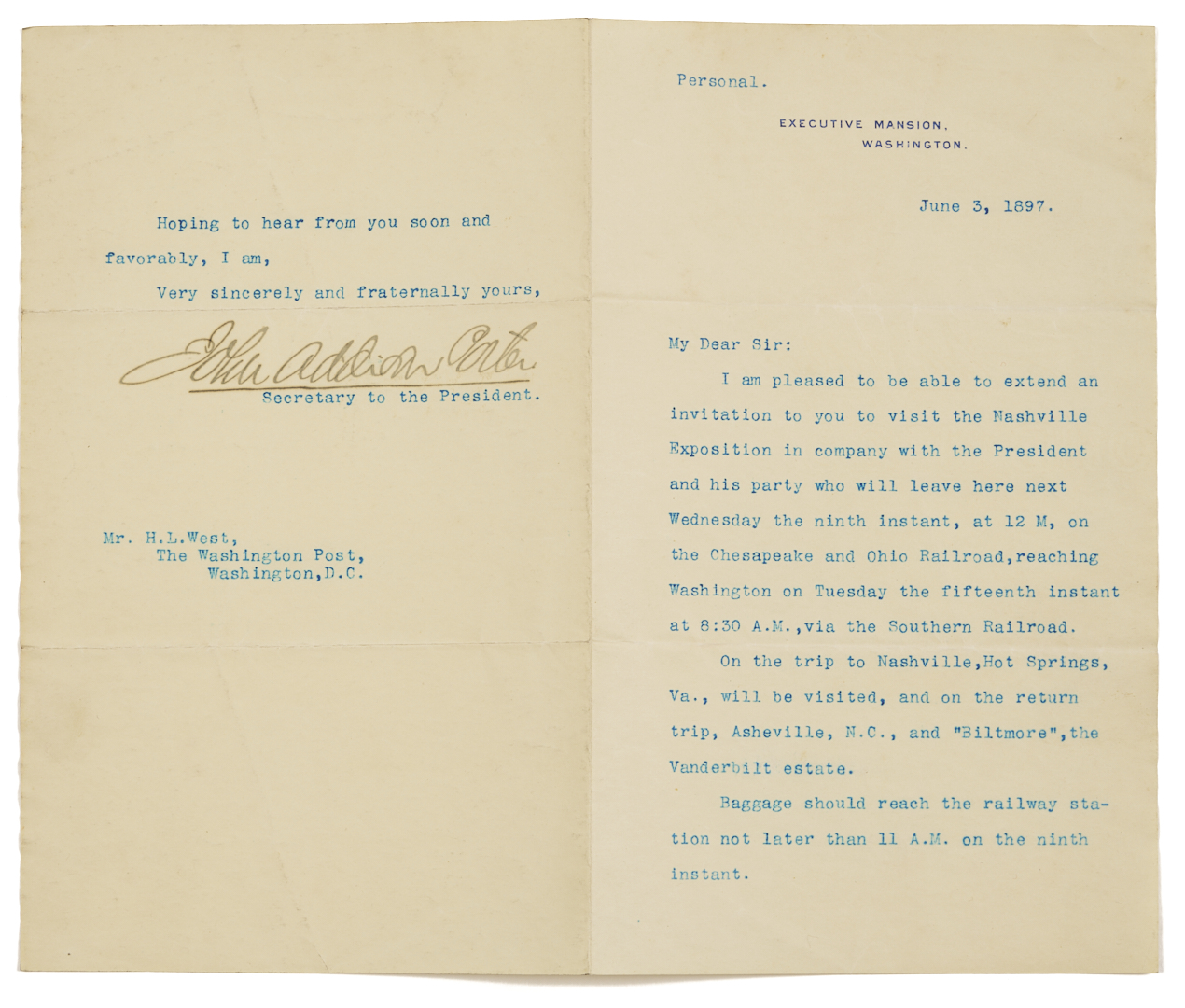 Lot 514: Tennessee Centennial Archive w/ 2 Prints