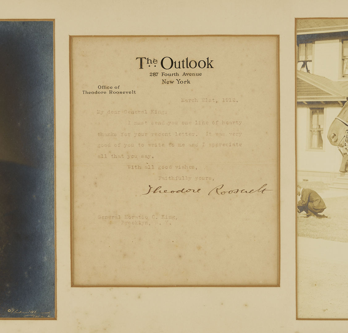 Lot 515: President Teddy Roosevelt Signed Letter & Framed Photos
