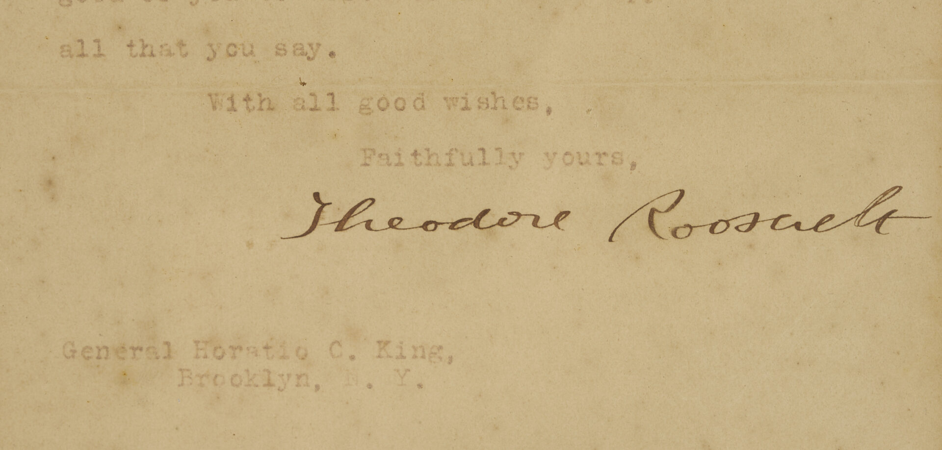 Lot 515: President Teddy Roosevelt Signed Letter & Framed Photos