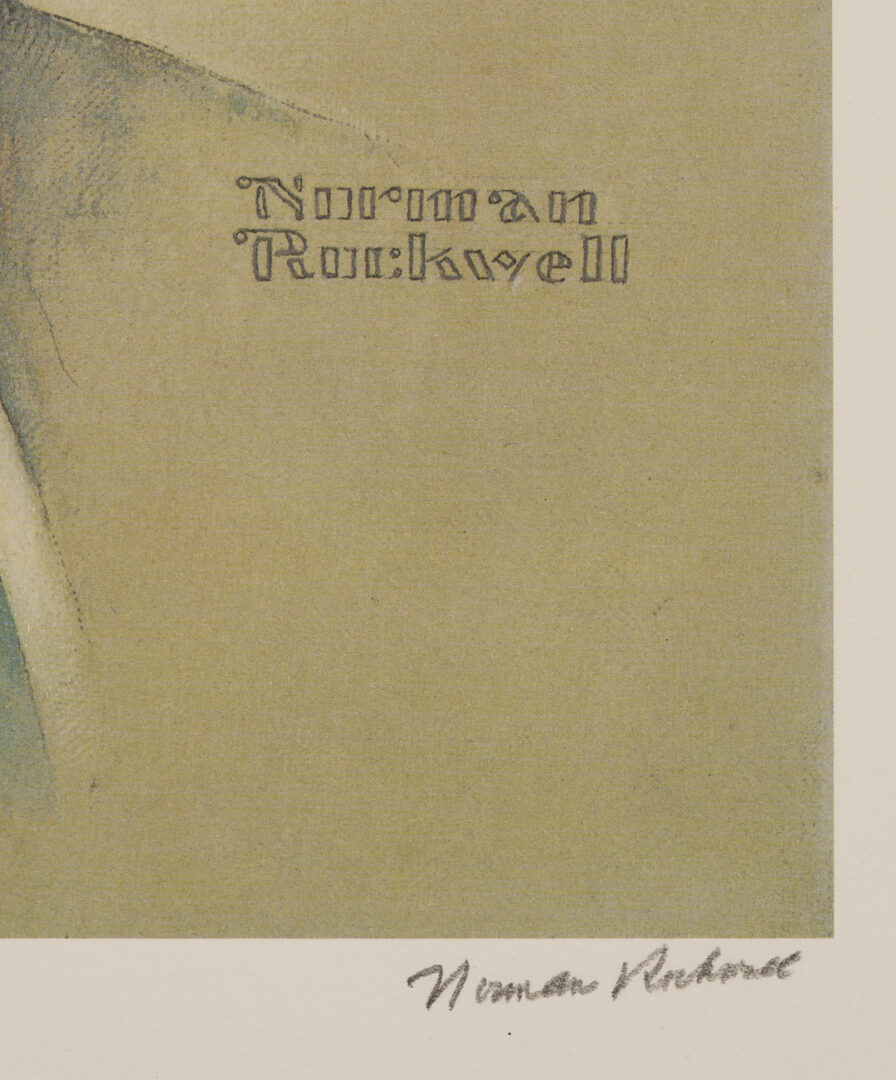 Lot 516: Norman Rockwell Signed John F. Kennedy Portrait, 1976