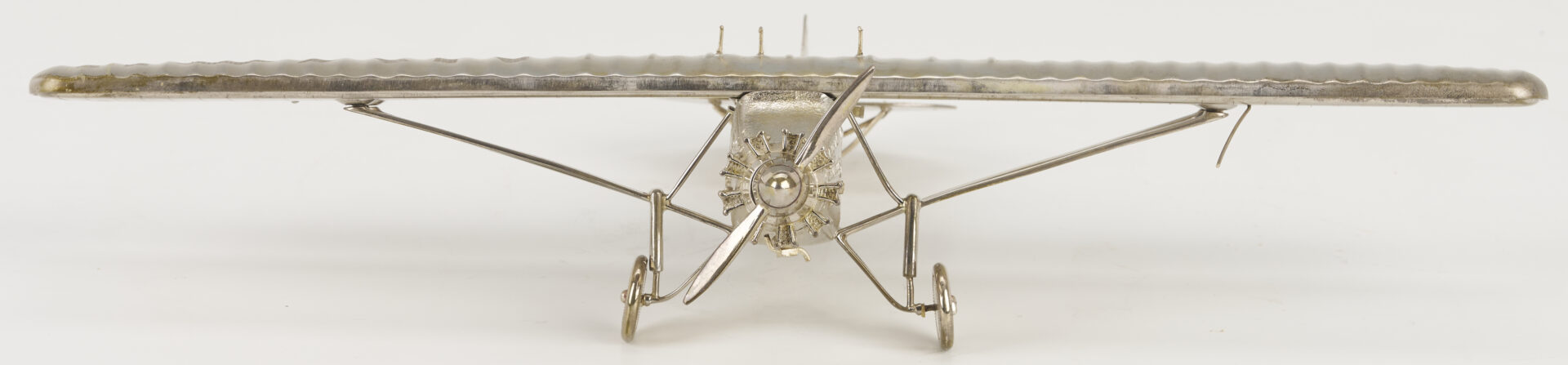Lot 519: Paramount Classics Sterling Silver Model Airplane, Spirit of St. Louis