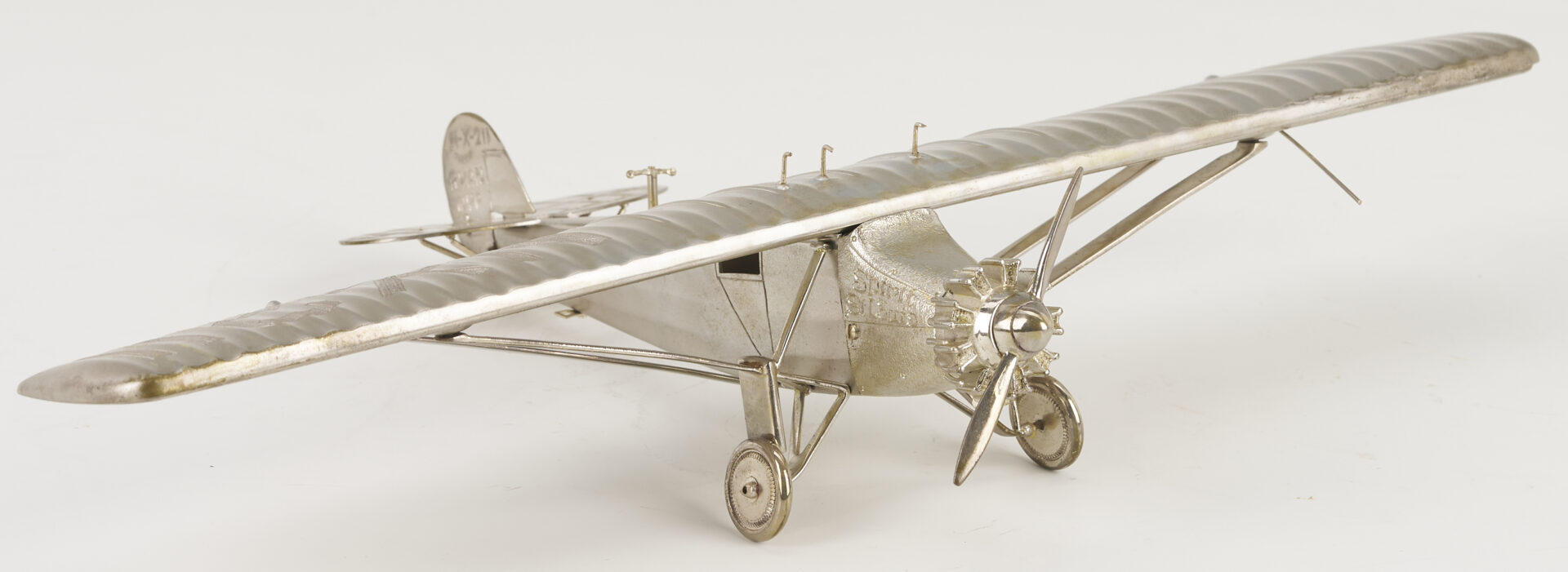 Lot 519: Paramount Classics Sterling Silver Model Airplane, Spirit of St. Louis
