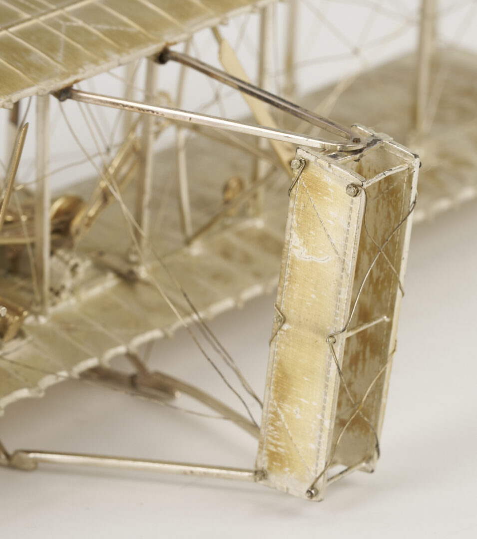 Lot 520: Paramount Classics Sterling Silver Model Airplane, Wright Brothers