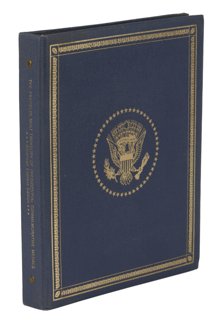 Lot 522: Franklin Mint Treasury of Presidential Commemorative Sterling Medals, 2 Sets, 41 oz.