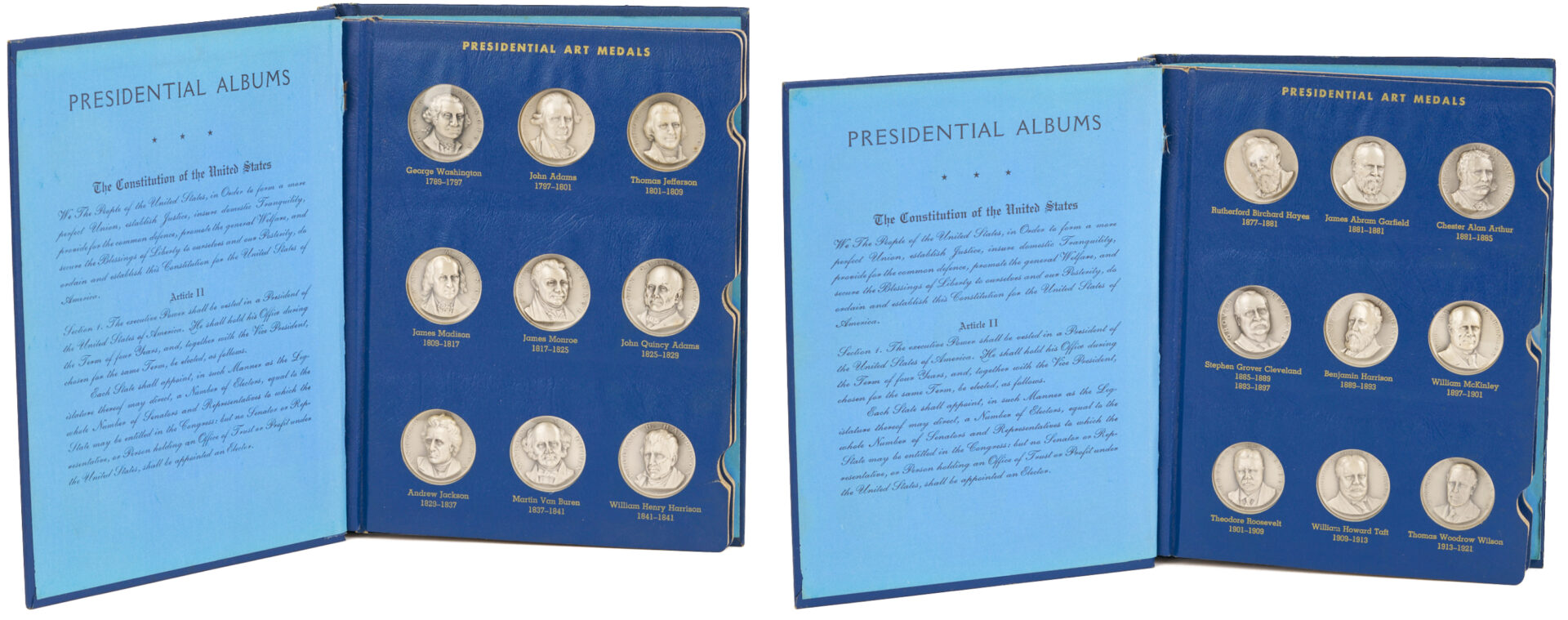 Lot 523: U. S. Presidential Art Silver Medals, Volumes 1 & 2