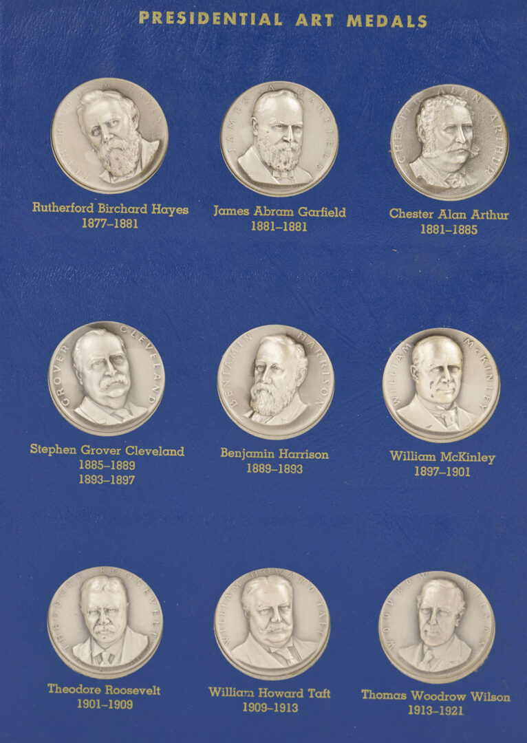 Lot 523: U. S. Presidential Art Silver Medals, Volumes 1 & 2