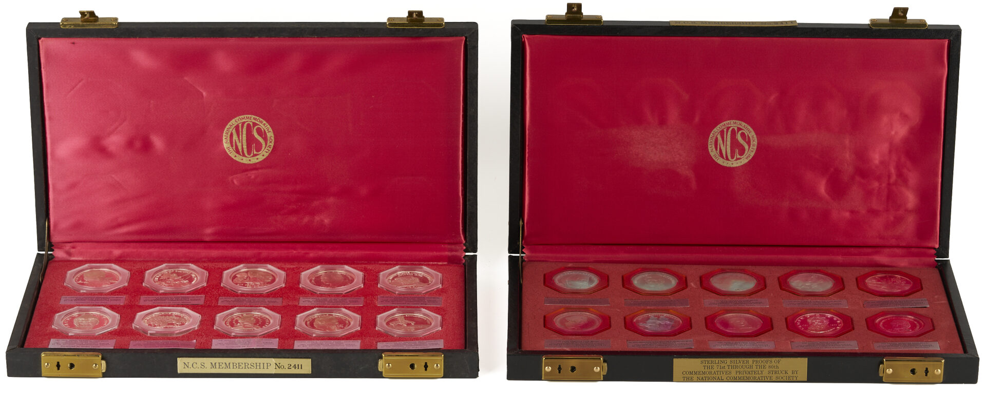 Lot 526: Natl. Commemorative Society Series III Sterling Silver Medals, 69 oz.