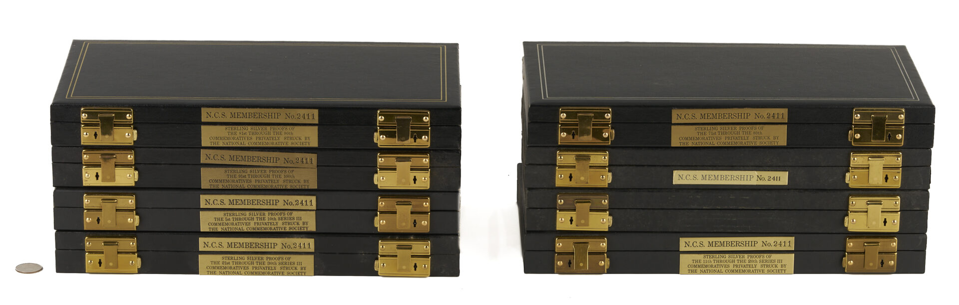 Lot 526: Natl. Commemorative Society Series III Sterling Silver Medals, 69 oz.