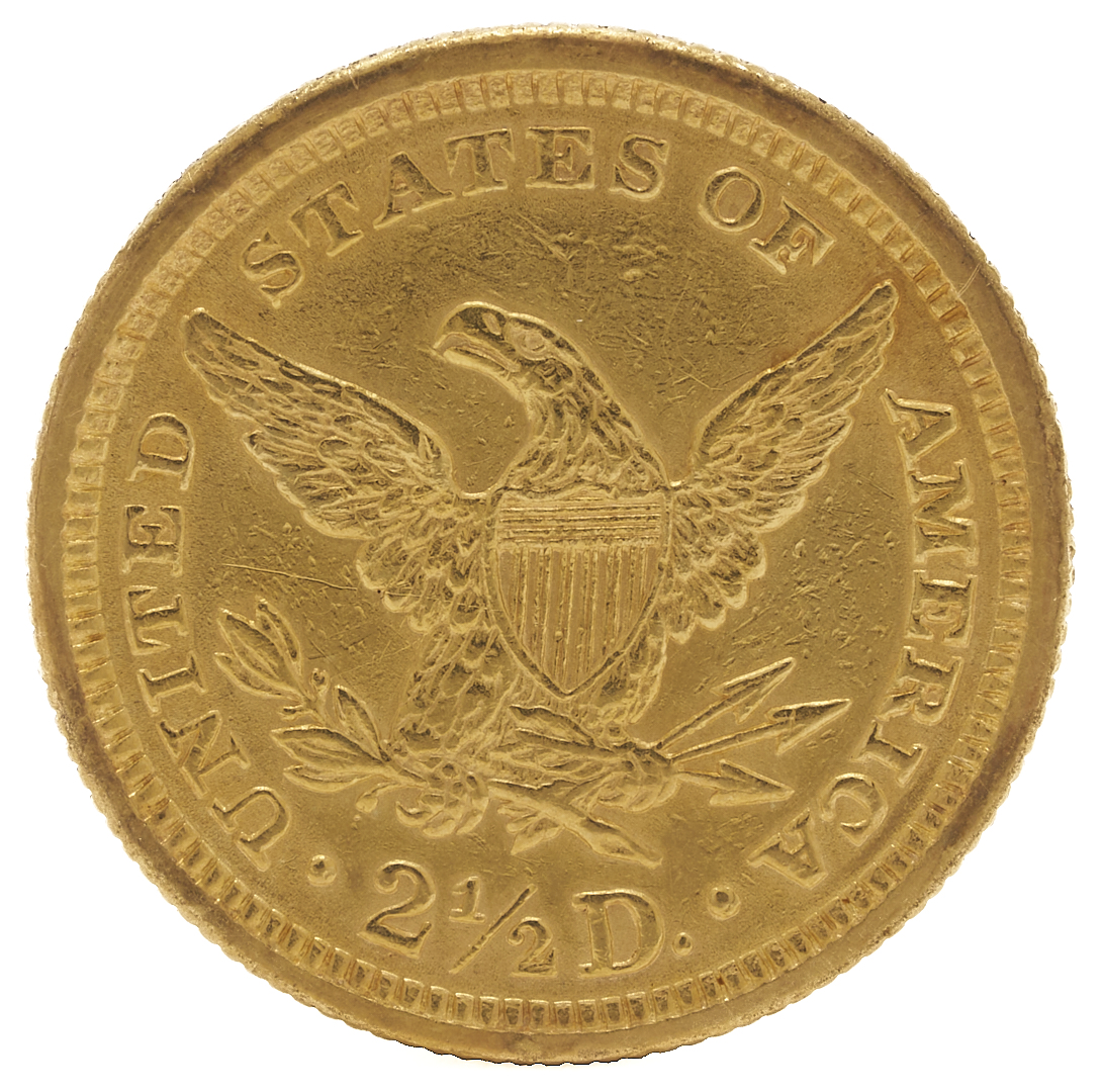 Lot 539: 1861 $2 1/2 Liberty Gold Coin