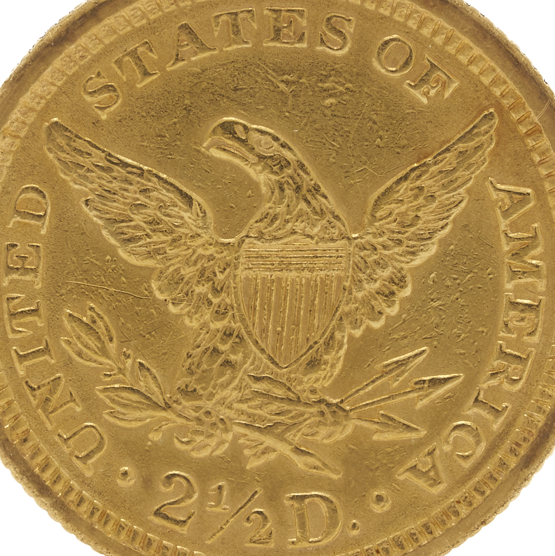 Lot 539: 1861 $2 1/2 Liberty Gold Coin