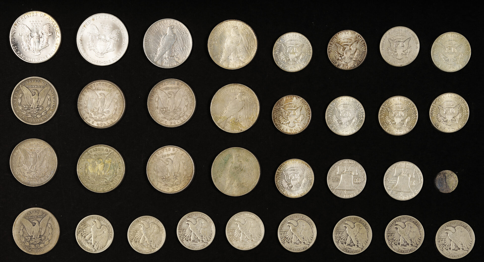 Lot 541: 60 Assorted U. S. Silver Coins