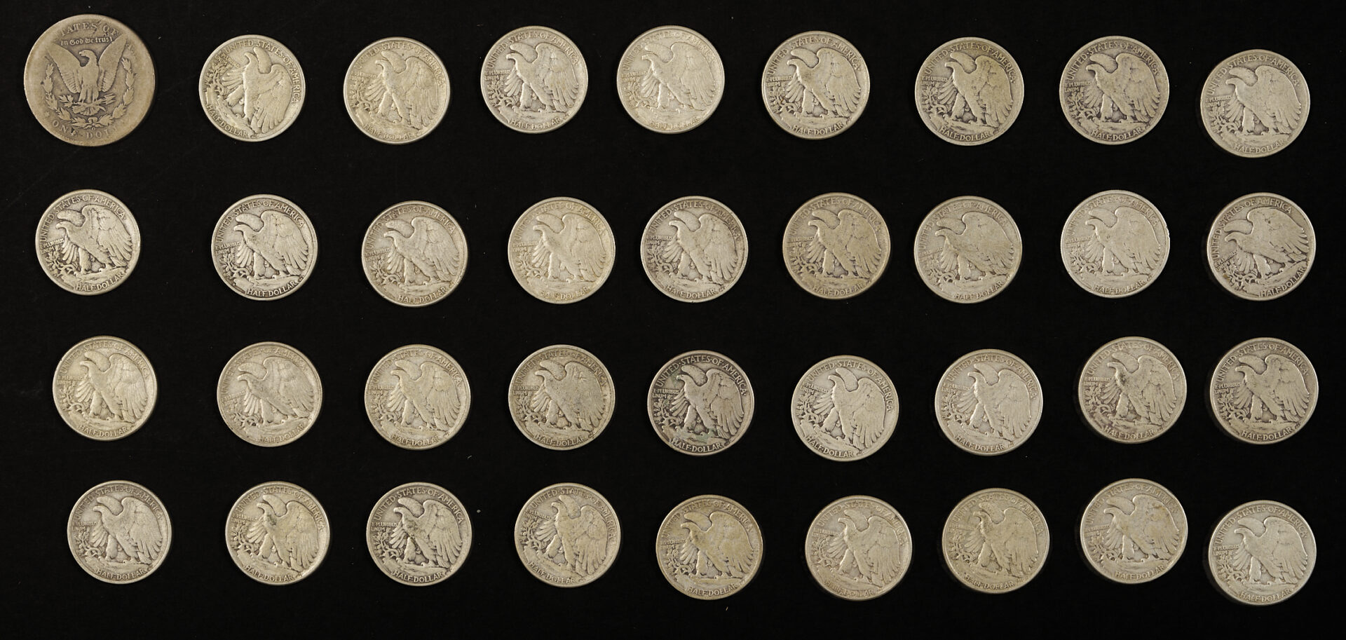 Lot 541: 60 Assorted U. S. Silver Coins