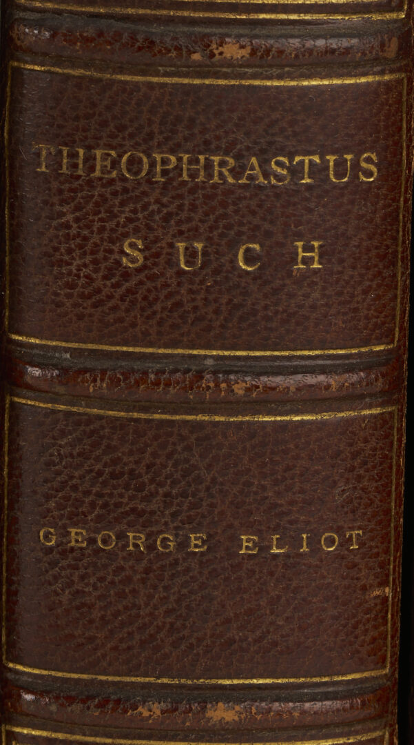 Lot 545: 30 Vols. George Eliot 1st Editions; Mill on the Floss, Silas Marner, Deronda, etc.