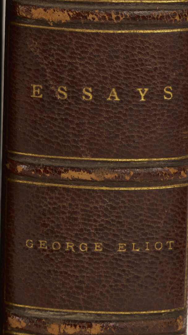 Lot 545: 30 Vols. George Eliot 1st Editions; Mill on the Floss, Silas Marner, Deronda, etc.