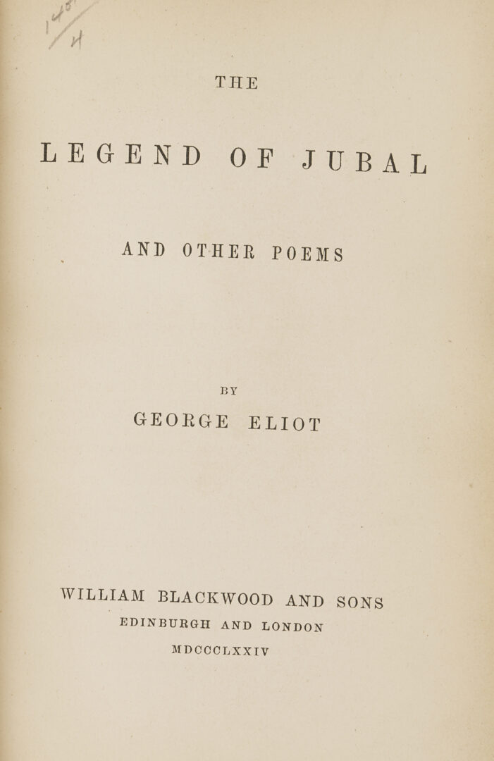 Lot 545: 30 Vols. George Eliot 1st Editions; Mill on the Floss, Silas Marner, Deronda, etc.