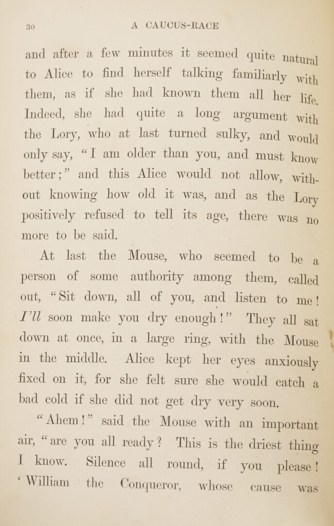 Lot 547: Lewis Carroll: Alice’s Adventures in Wonderland, 1866 London MacMillan