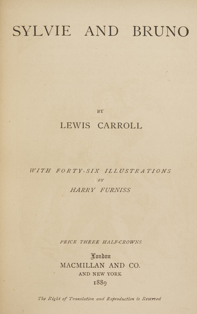 Lot 548: 8 Lewis Carroll Books, First Editions