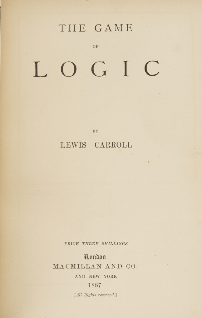 Lot 548: 8 Lewis Carroll Books, First Editions