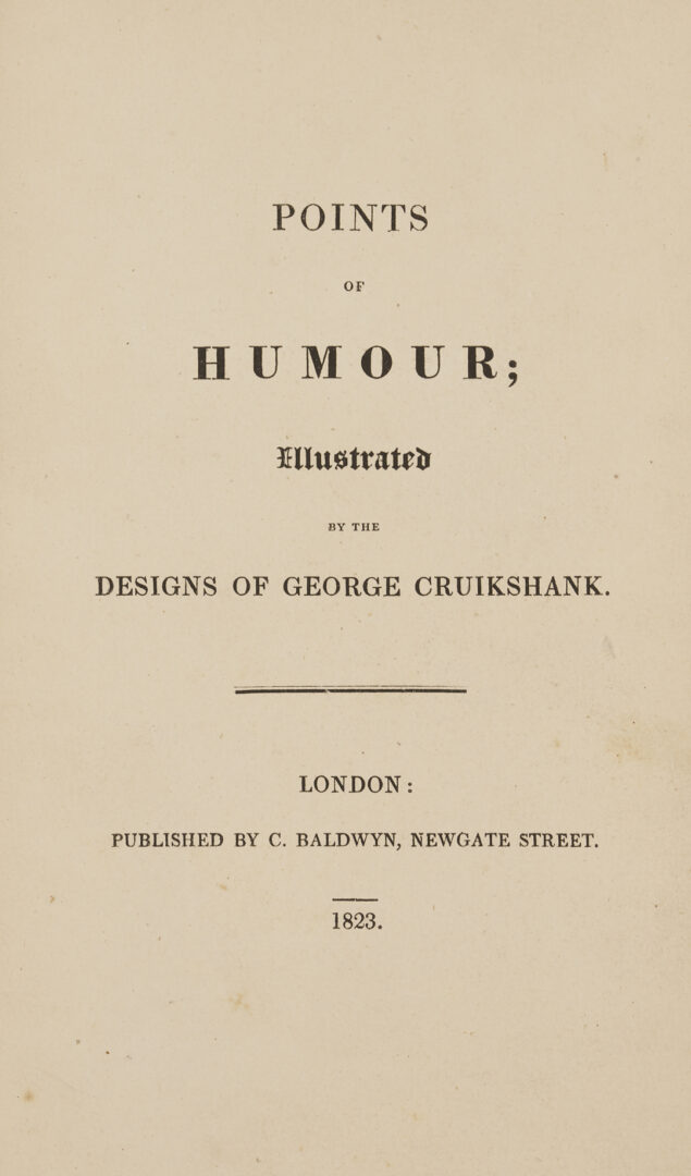 Lot 549: Ten 19th C. 1st Eds: Wordsworth, Cruikshank, Goldsmith, Hunt