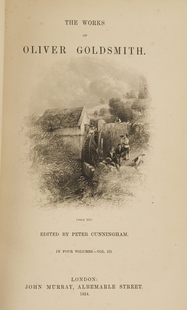 Lot 549: Ten 19th C. 1st Eds: Wordsworth, Cruikshank, Goldsmith, Hunt