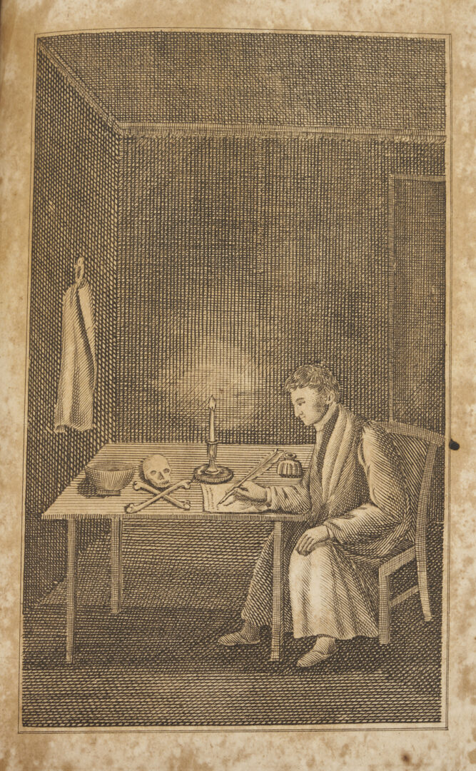 Lot 550: 4 19th C Leatherbound Books; Federalist, Templar and Native Am. Interest