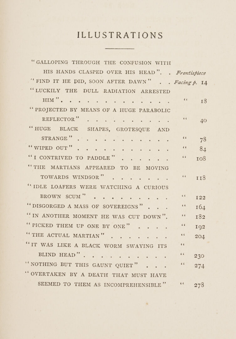 Lot 551: HG Wells, The War of the Worlds First US Edition