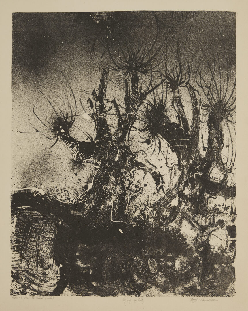 Lot 553: William Faulkner Go Down Moses 1st Edition, Plus Boyd Saunders Lithograph