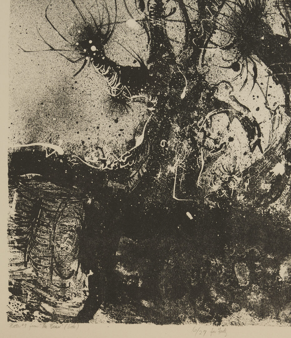 Lot 553: William Faulkner Go Down Moses 1st Edition, Plus Boyd Saunders Lithograph