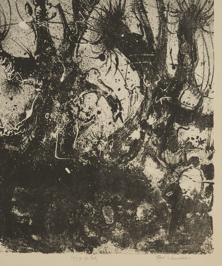 Lot 553: William Faulkner Go Down Moses 1st Edition, Plus Boyd Saunders Lithograph