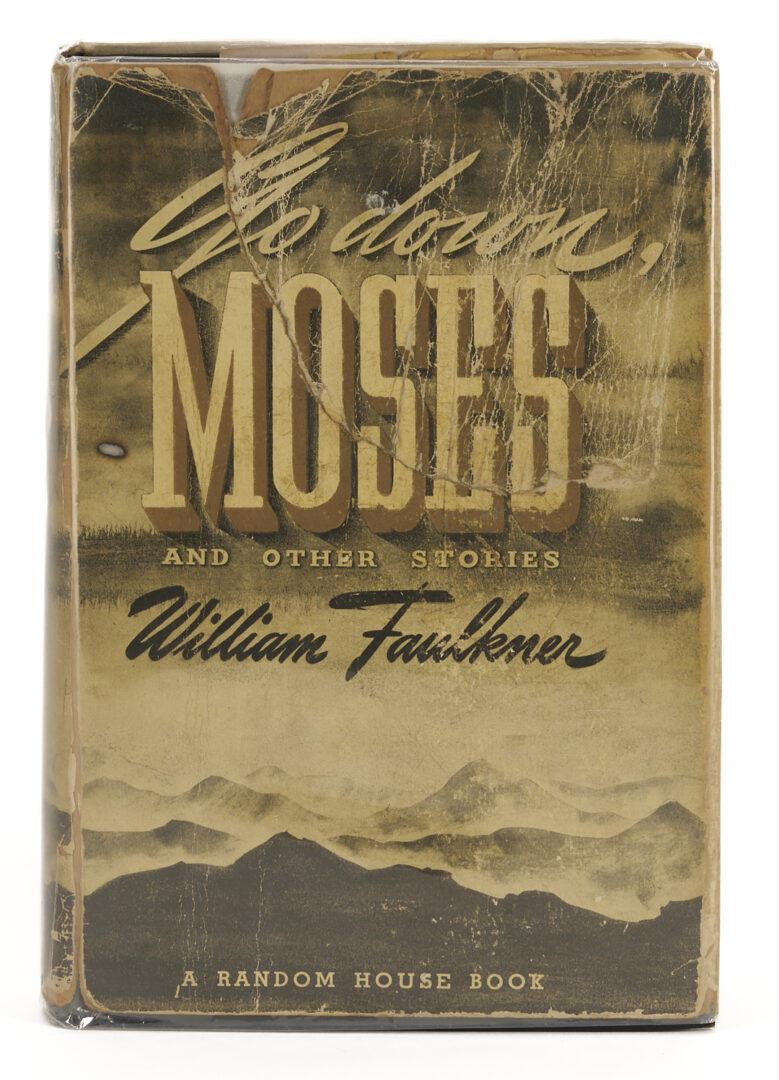 Lot 553: William Faulkner Go Down Moses 1st Edition, Plus Boyd Saunders Lithograph