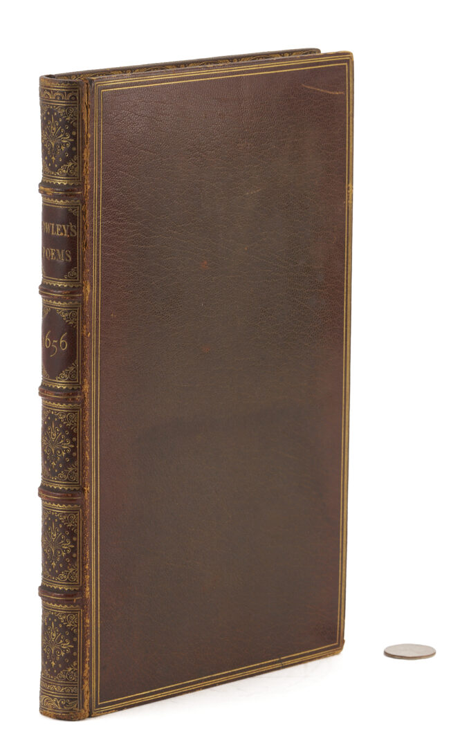 Lot 554: Poems by Abraham Cowley, 1656 First Collected Edition