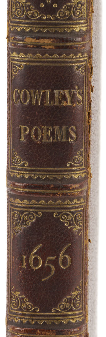Lot 554: Poems by Abraham Cowley, 1656 First Collected Edition