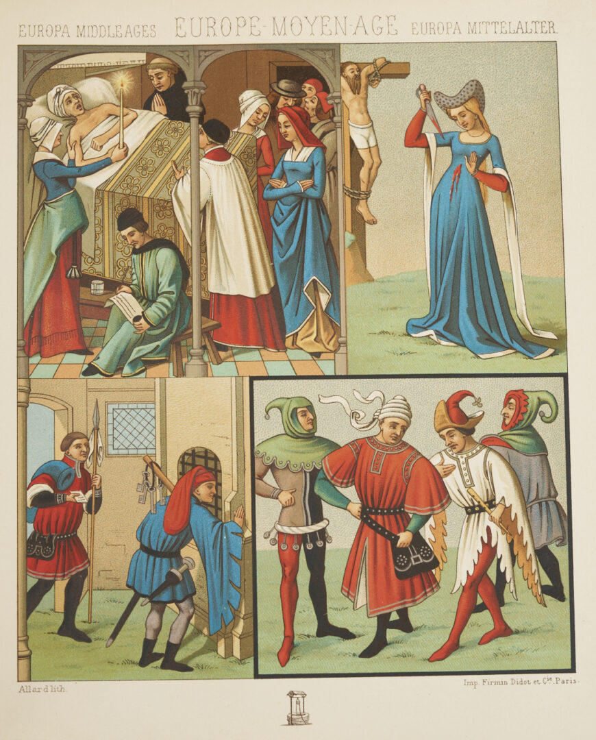 Lot 555: Le Costume Historique by Racinet, 6 Volumes 1888