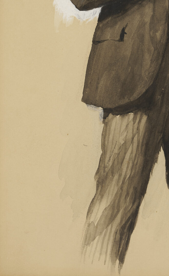 Lot 556: A.B. Frost Illustration Artwork, Man w/ Top Hat from Scribner’s, Plus Book