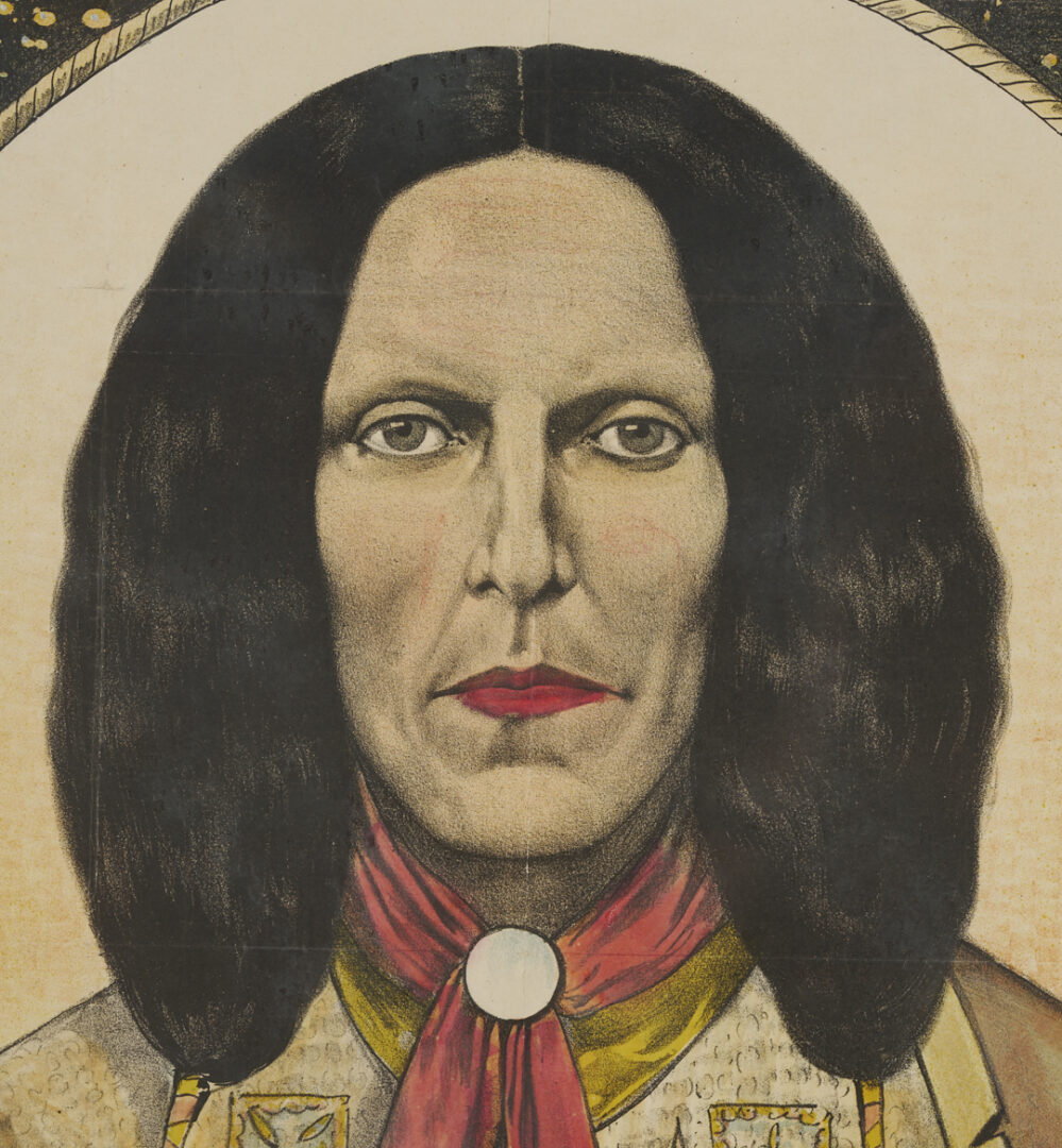 Lot 557: Rare D’Jelmako The Canadian Metis French Acrobat Advertisement Poster