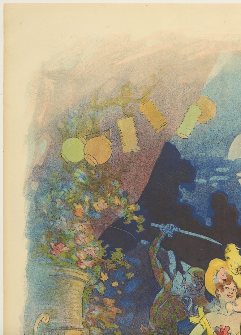 Lot 558: Jules Cheret Lithograph, Musee Grevin, Theatre Les Fantoches de John Hewelt