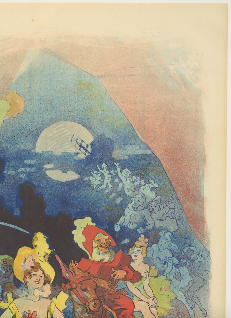 Lot 558: Jules Cheret Lithograph, Musee Grevin, Theatre Les Fantoches de John Hewelt