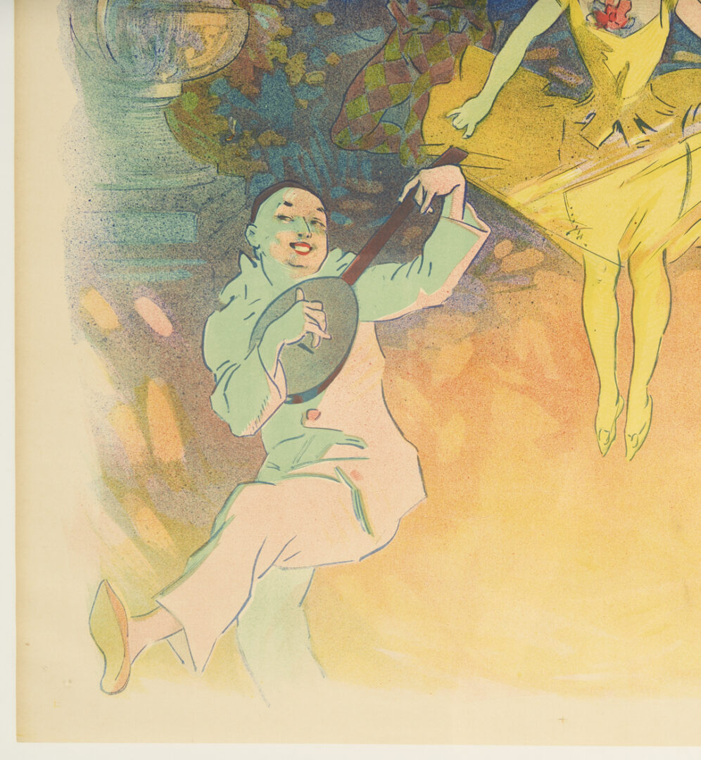 Lot 558: Jules Cheret Lithograph, Musee Grevin, Theatre Les Fantoches de John Hewelt