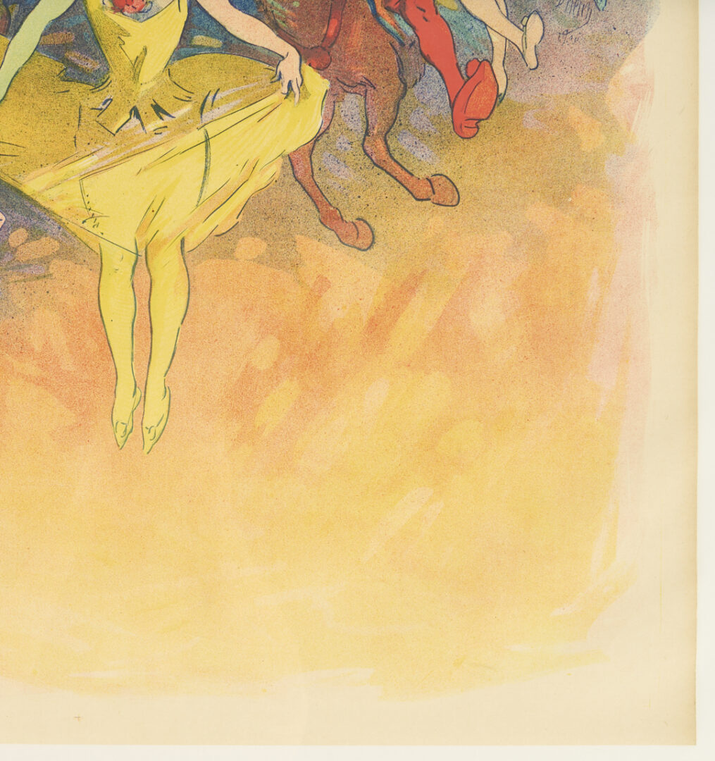 Lot 558: Jules Cheret Lithograph, Musee Grevin, Theatre Les Fantoches de John Hewelt